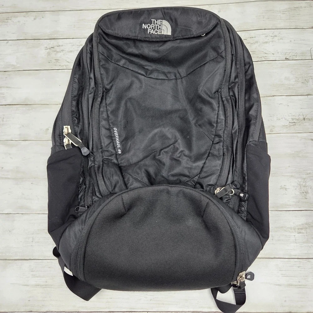 The North Face Overhaul 40 Backpack Travel Laptop Bag Black Large 40L